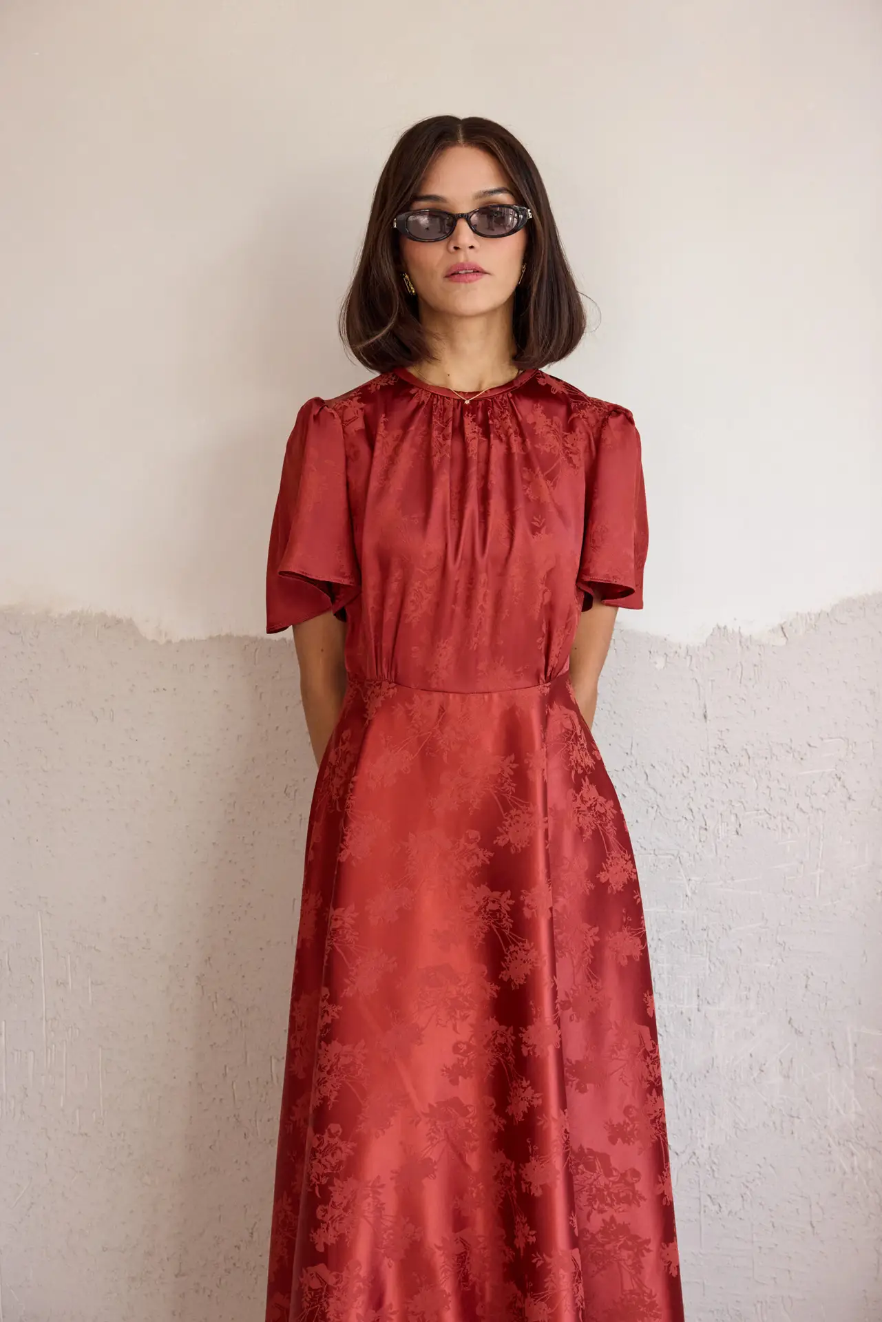 udri terracotta silk dress - Image 4