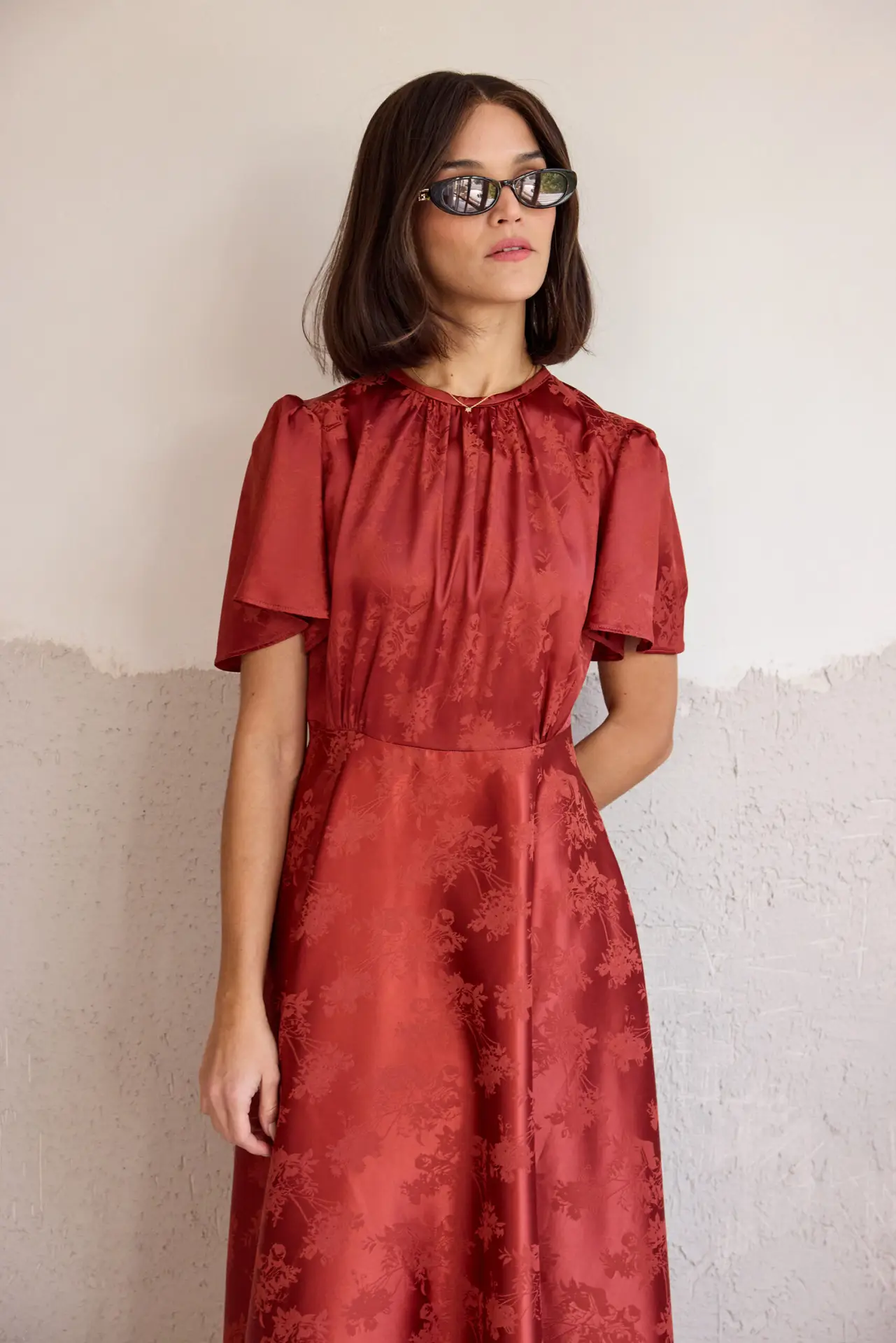 udri terracotta silk dress - Image 5