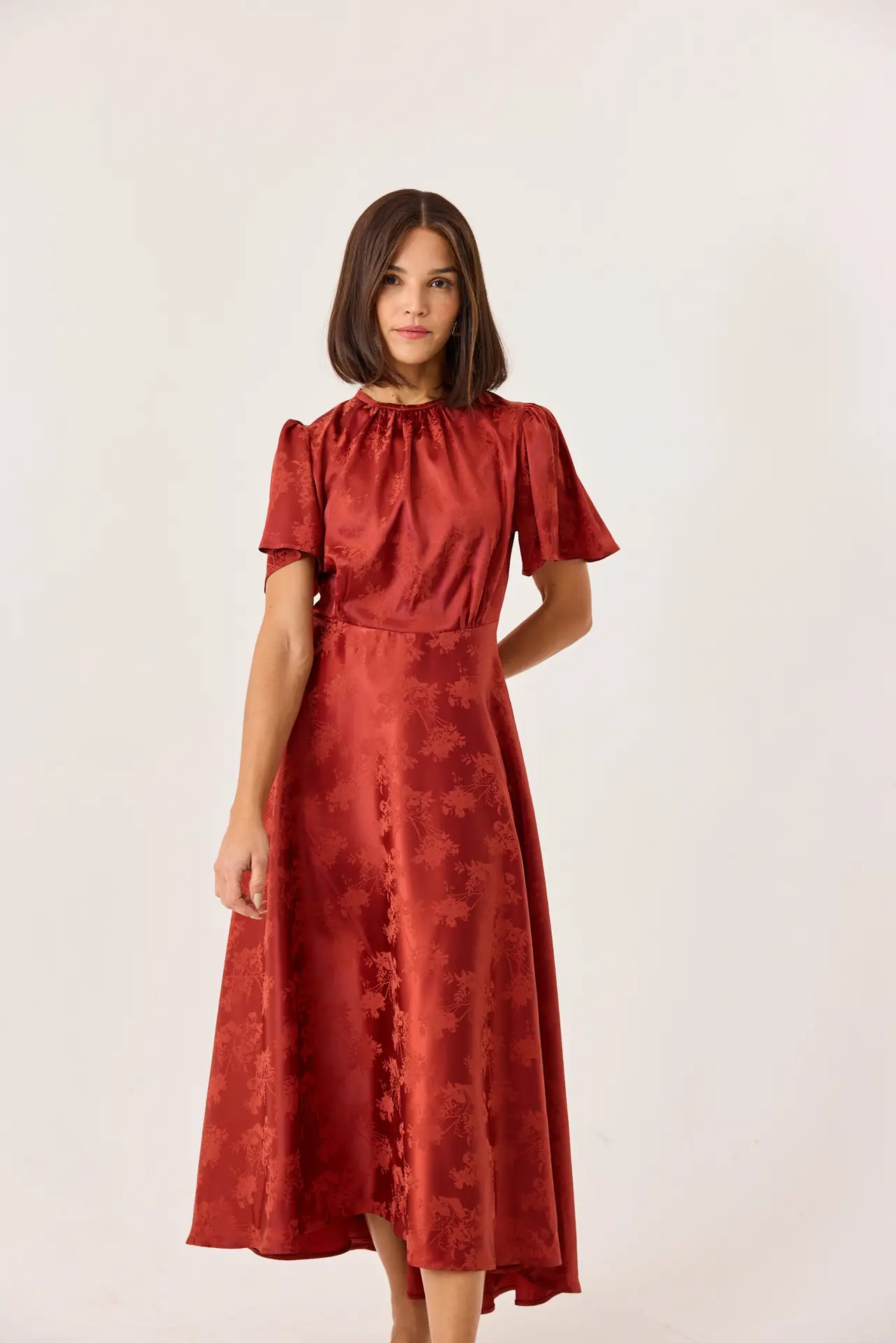 udri terracotta silk dress - Image 8