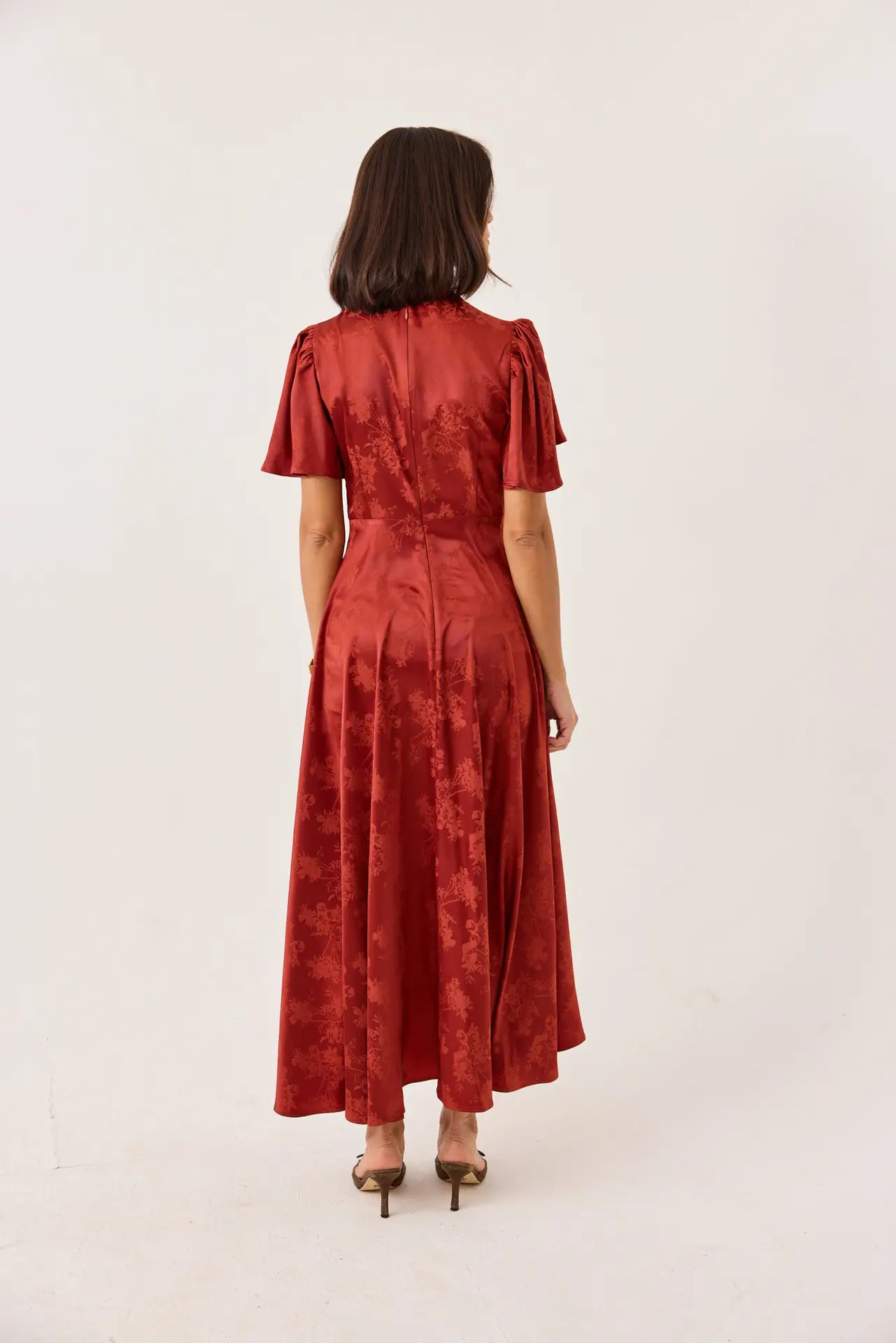 udri terracotta silk dress - Image 9