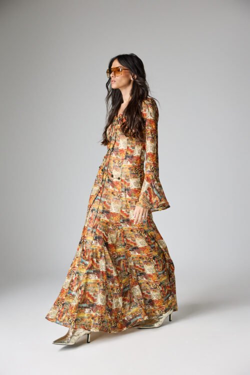 Hippie Dress-Autumn Mosaic